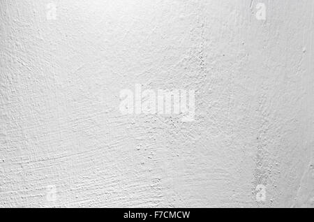 White painted concrete wall, closeup background photo texture Stock Photo