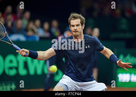 Gent, Belgium, November 29, 2015, Davis Cup Final, Belgium-Great Britain, day three, Andy Murray (GBR)  Photo: Tennisimages/Henk Koster/Alamy Live News Stock Photo