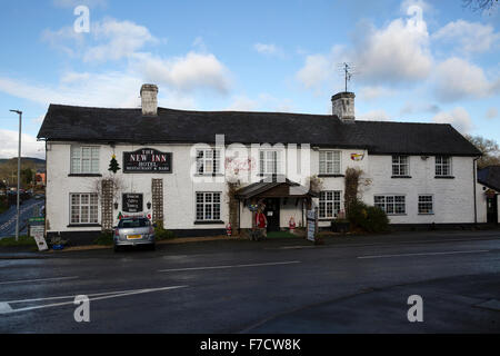 The New Inn public house in  Newbridge-on-Wye in Wales Stock Photo