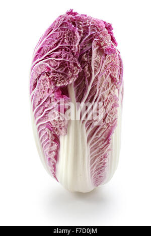 purple chinese cabbage isolated on white background Stock Photo