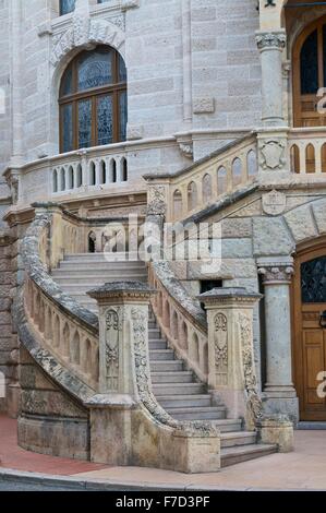 Stair in on of the churches of Monaco Stock Photo