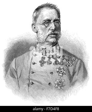 Archduke Albrecht Friedrich Rudolf Dominik of Austria, Duke of Teschen, 1817 - 1895, an Austrian Habsburg general, Stock Photo