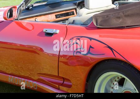 Abstract view of a Monaco Jaguar Sports car Stock Photo