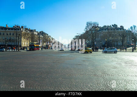 On the Champs Elysees in Paris Stock Photo