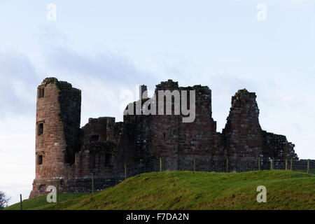 The ruins of Brough Castle in Cumbria Stock Photo