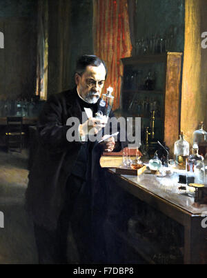 France French Louis Pasteur 1885 Albert Edelfelt  1854 - 1905 Finland  France French  ( Louis Pasteur 1822 – 1895  French chemist and microbiologist renowned for his discoveries of the principles of vaccination, microbial fermentation and pasteurization ) Stock Photo