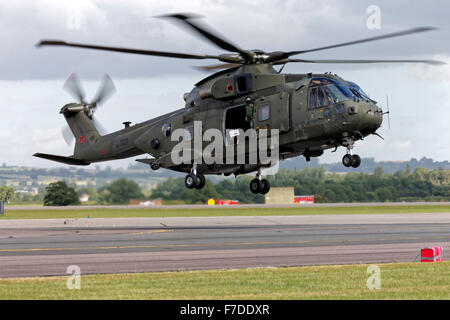 A Royal Air Force AgustaWestland Merlin HC.3 Helicopter, ZJ123. Stock Photo