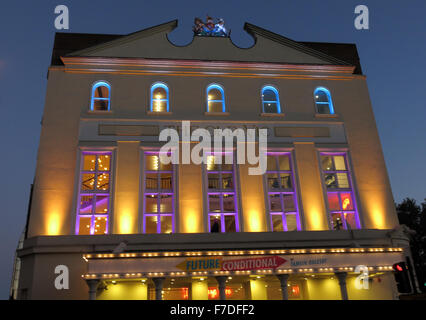 The Old Vic Theatre at dusk,Waterloo Rd,Borough of Lambeth,Greater London,England UK Stock Photo