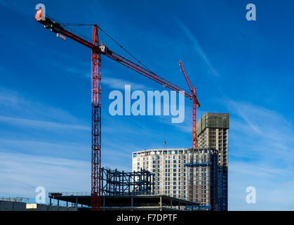 One Greengate apartments under construction, Greengate, Salford, Manchester, England, UK Stock Photo