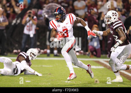 STARKVILLE, MS - NOVEMBER 28: Ole Miss Rebels wide receiver De'Zhaun ...