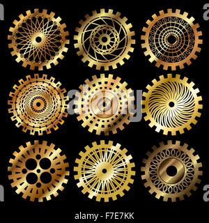the steampunk gears Stock Vector