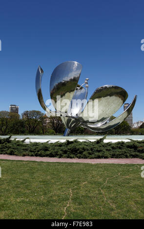 Flor de Metal - a Metal Flower sculpture - Buenos Aires, Argentina by Eduardo Fernando Catalano (December 19, 1917 – January 28, Stock Photo