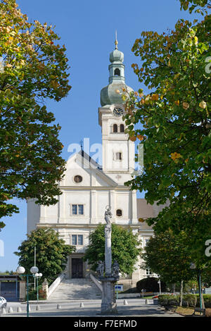 Parish and Pilgrimage Church of St. Nicholas, Lockenhaus, Burgenland, Austria Stock Photo