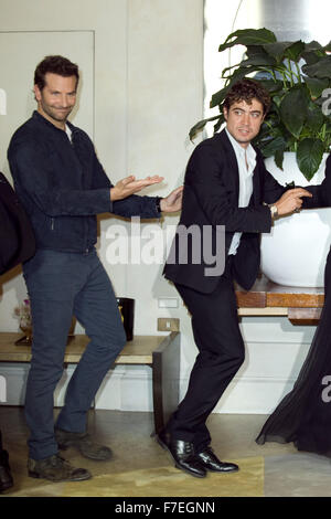 'Burnt' photocall at Hotel De Russie in Rome  Featuring: Bradley Cooper, Riccardo Scamarcio Where: Rome, Italy When: 28 Oct 2015 Stock Photo