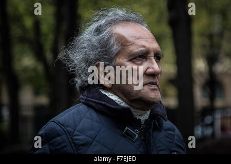 London, UK. 30th November, 2015. Aravindan Balakrishnan from the alleged extreme left-wing Maoist cult arrives at Southwark Crown Court to continue his trial on slavery charges and multiple counts of indecent assault Credit:  Guy Corbishley/Alamy Live News Stock Photo