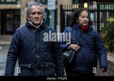 London, UK. 30th November, 2015. Aravindan Balakrishnan from the alleged extreme left-wing Maoist cult arrives at Southwark Crown Court to continue his trial on slavery charges and multiple counts of indecent assault Credit:  Guy Corbishley/Alamy Live News Stock Photo