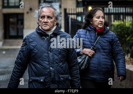 London, UK. 30th November, 2015. Aravindan Balakrishnan from the alleged extreme left-wing Maoist cult arrives at Southwark Crown Court to continue his trial on slavery charges and multiple counts of indecent assault Credit:  Guy Corbishley/Alamy Live News Stock Photo