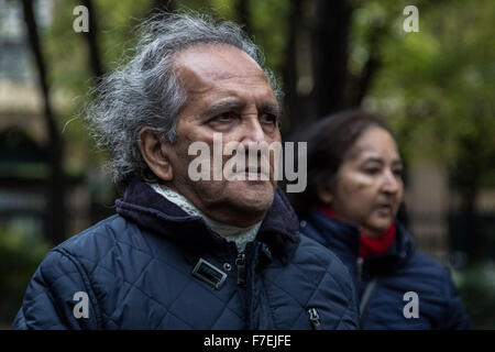 London, UK. 30th November, 2015. Aravindan Balakrishnan from the alleged extreme left-wing Maoist cult arrives at Southwark Crown Court to continue his trial on slavery charges and multiple counts of indecent assault Credit:  Guy Corbishley/Alamy Live News Stock Photo