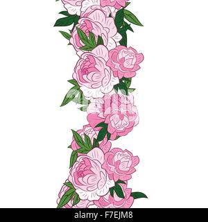 Vector garland with peonies Stock Vector