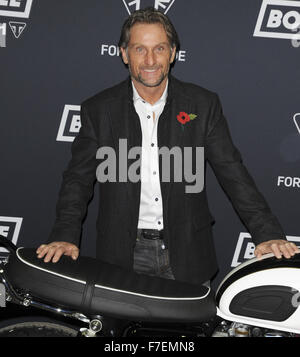 Triumph Bonneville launch party - Arrivals  Featuring: Carl Fogarty Where: London, United Kingdom When: 28 Oct 2015 Stock Photo