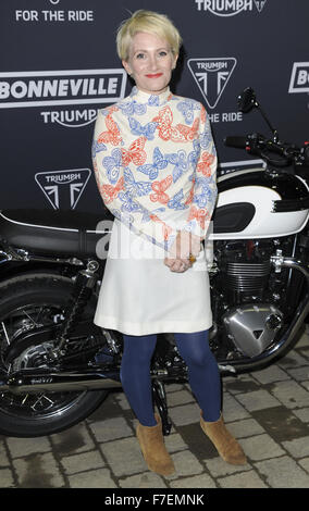 Triumph Bonneville launch party - Arrivals  Featuring: lucy speed Where: London, United Kingdom When: 28 Oct 2015 Stock Photo