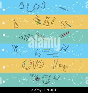 Occupation icons infographic Stock Vector