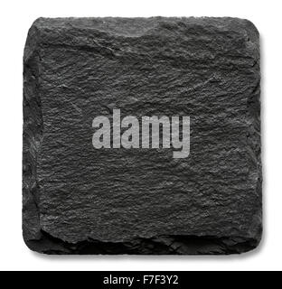 Square slate stand isolated on a white background Stock Photo