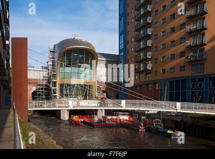 Construction of new southern entrance at the railway train station Leeds West Yorkshire England UK United Kingdom GB Great Britain Stock Photo