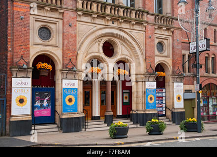 Entrance to the Grand Theatre and Opera House playhouse building exterior Leeds city centre West Yorkshire England UK United Kingdom GB Great Britain Stock Photo