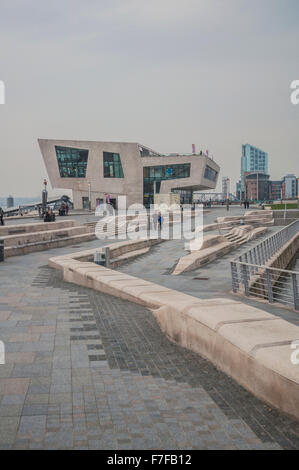 Liverpool Pier Head ferry terminal Mann Island, Liverpool, England, UK. PHILLIP ROBERTS Stock Photo