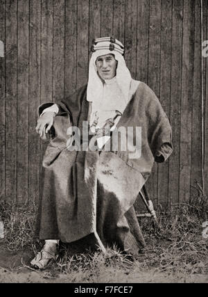 Thomas Edward Lawrence, 1888 - 1935.  British archaeologist, military officer, and diplomat.  Lawrence of Arabia. Stock Photo