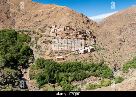 Matate commune near the village of Imlil in the Atlas mountains in Morocco. Stock Photo