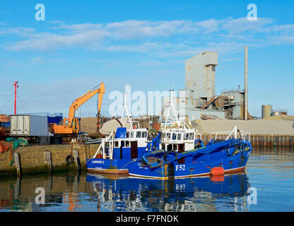 Fishing boats in Whitstable Harbour, Kent, England UK Stock Photo