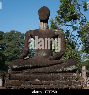Impressive Buddha Statue at Kamphaeng Phet Historical Park Stock Photo