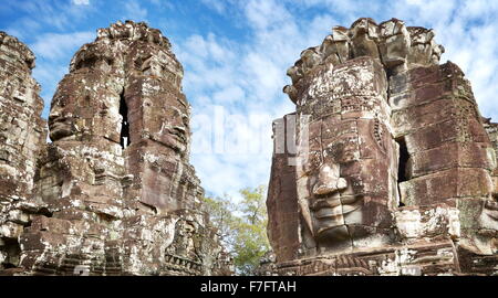 Faces of Bayon Temple, Angkor Thom, Cambodia, Asia