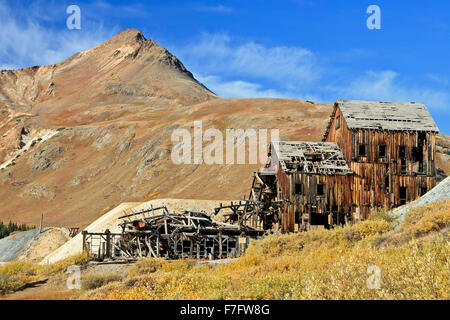 Abandoned Frisco Mill, San Juan Mountains, Colorado USA Stock Photo