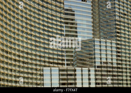 Hotel windows in Las Vegas, Nevada Stock Photo