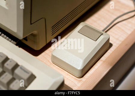 Apple Macintosh 128K computer mouse, circa 1984 - USA Stock Photo