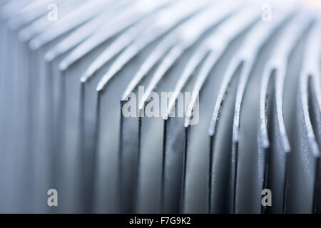 aluminum heat sink of super conductor high speed chip preventing overheating burning conducting radiation heating cooling pc Stock Photo