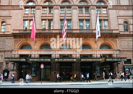 NEW YORK - JUNE 24: Carnegie Hall, shot of facade. On June 24, 2008, NY, USA. Home of the New York Philharmonic Orchestra,  at 5 Stock Photo
