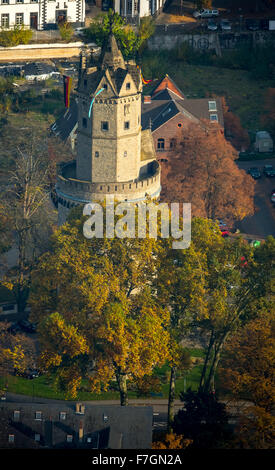 The Round Tower, Old Town, landmark of Andernach, corner tower in the city walls, fortified tower, Andernach, Mayen-Koblenz, Stock Photo