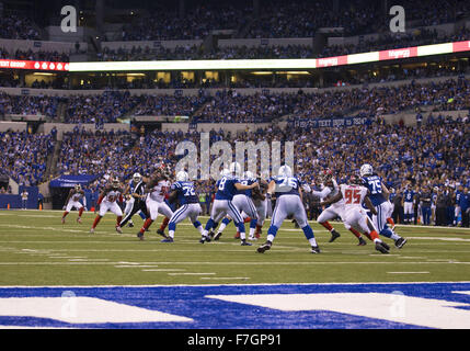 Indianapolis, Indiana, USA. 29th Nov, 2015. A general view during NFL football game action between the Tampa Bay Buccaneers and the Indianapolis Colts at Lucas Oil Stadium in Indianapolis, Indiana. Indianapolis defeated Tampa Bay 25-12. John Mersits/CSM/Alamy Live News Stock Photo