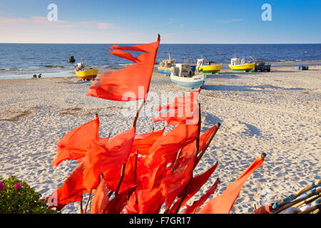 Baltic Sea landscape, view to the beach, Pomerania, Poland Stock Photo