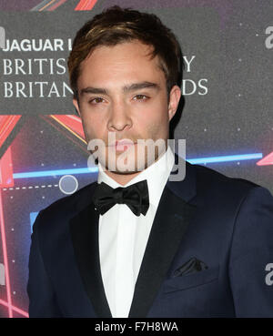 Celebrities attend 2015 Jaguar Land Rover British Academy Britannia Awards Presented by American Airlines at The Beverly Hilton Hotel in Beverly Hills.  Featuring: Ed Westwick Where: Los Angeles, California, United States When: 30 Oct 2015 Stock Photo