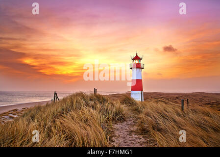 Lighthouse on the island Sylt, Germany Stock Photo