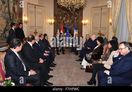 Paris, Paris, France. 30th Nov, 2015. Egypt's President Abdel Fattah al-Sisi meets with Head of the Senate, in Paris, France, 30 November 2015 © Stringer/APA Images/ZUMA Wire/Alamy Live News Stock Photo