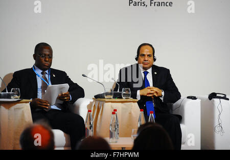 Paris, Paris, France. 30th Nov, 2015. Egypt's President Abdel Fattah al-Sisi attends a meeting, in Paris, France, 30 November 2015 © Stringer/APA Images/ZUMA Wire/Alamy Live News Stock Photo