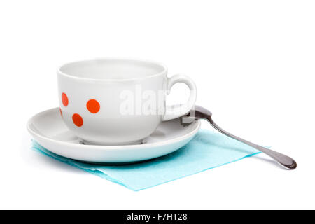 coffee cup and saucer isolated on white background Stock Photo
