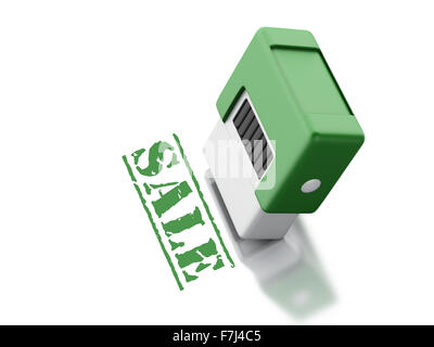 3d renderer image. Stamp with the word sale. shopping concept. Isolated white background Stock Photo