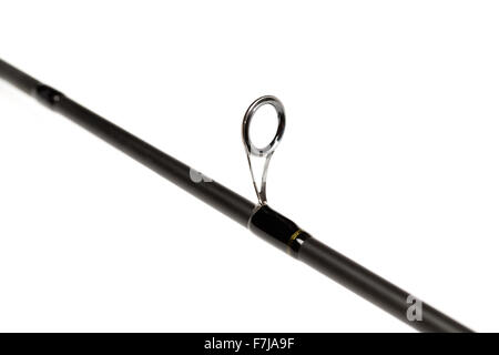 Fishing rod spinning ring with the line close-up. Fishing rod over the  crystal still water. Fishing rod rings. Fishing tackle. Fishing spinning  reel Stock Photo - Alamy